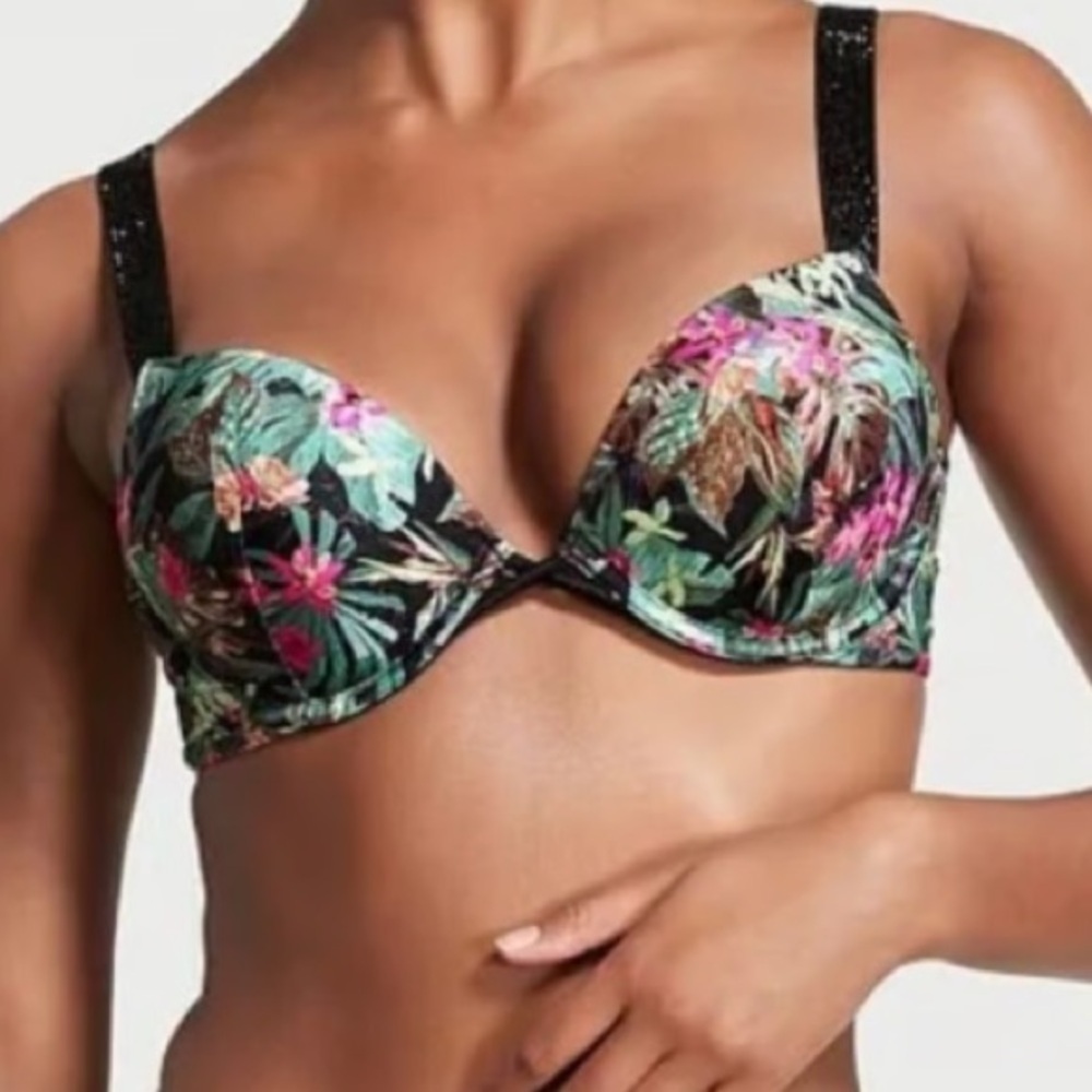 New! Victoria’s Secret bombshell shine strap push-up bikini top 4601